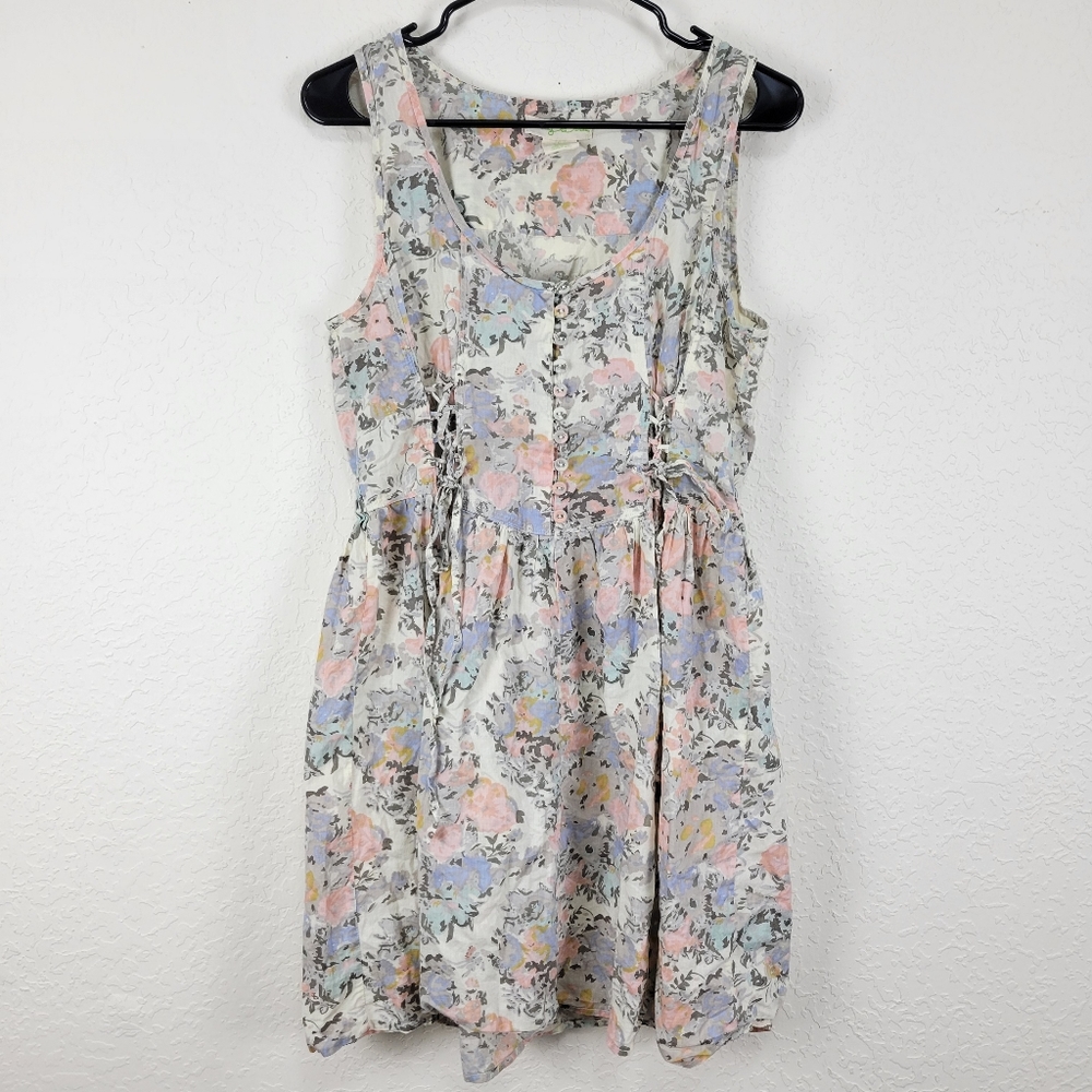 Staring At Stars Floral Pastel Spring Easter Mini Dress Large